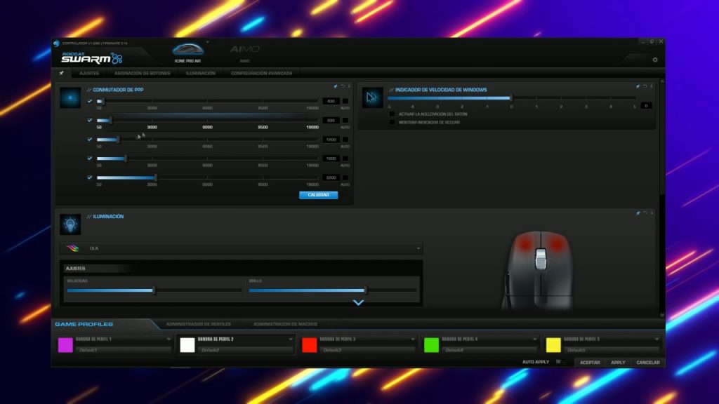 Software Roccat Swarm del Kone Pro Air