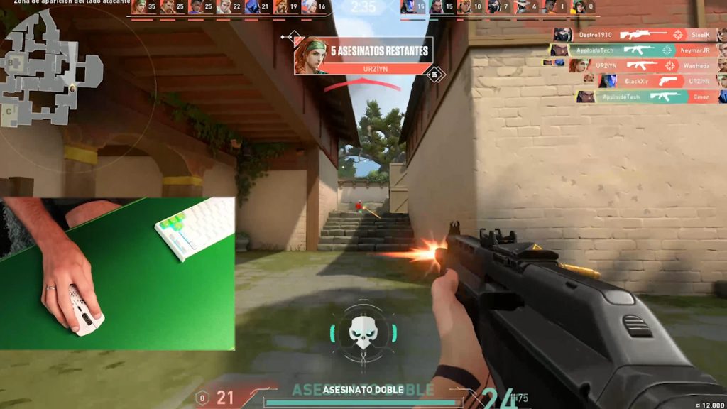 Jugando a Valorant con Elgato Green Screen Mouse Mat