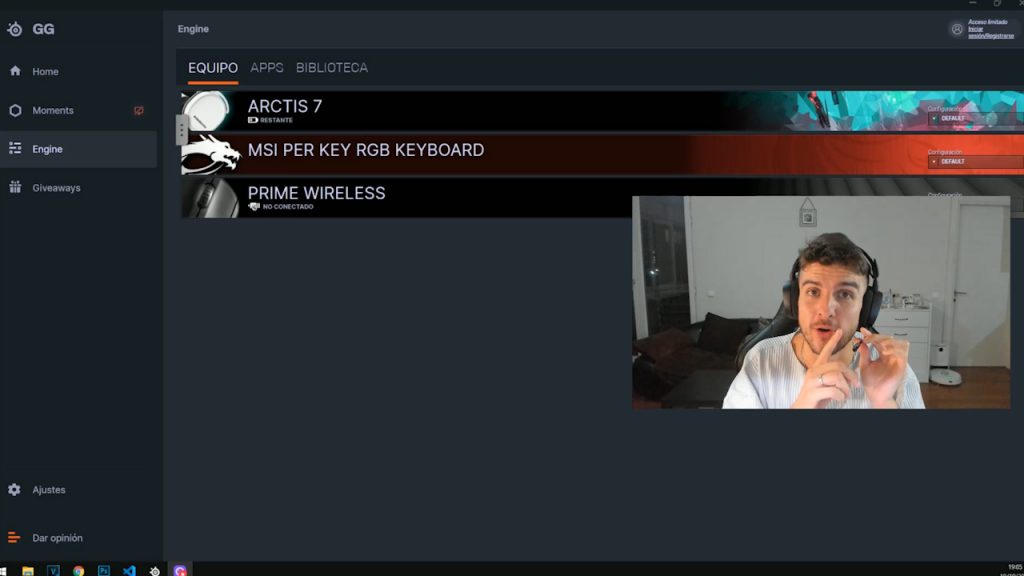 Software GG en los Arctis 7